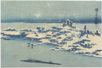 Island Village in Snow (c. 1824-1848) by Keisai Eisen